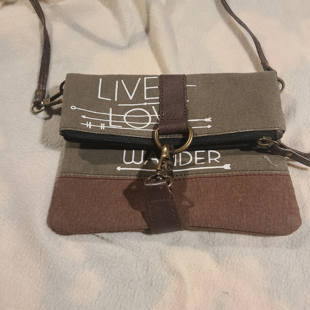 Crossbody Bag - Brown and Tan